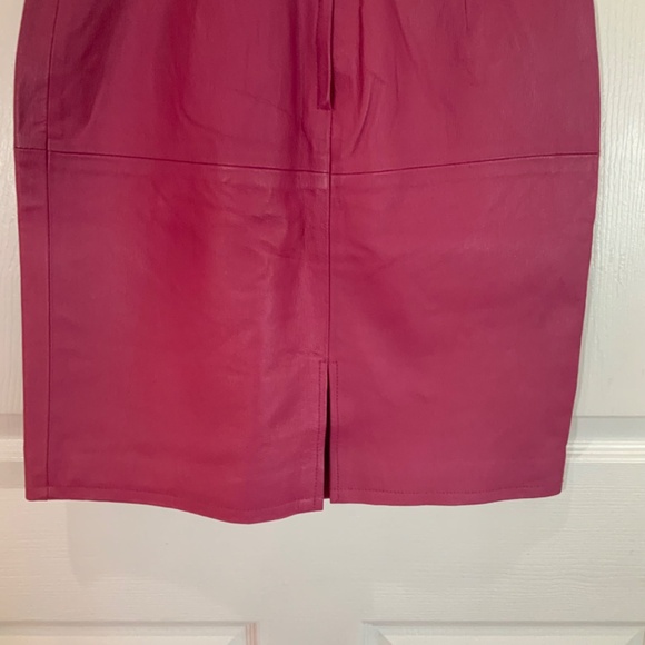 Styleworks Leather Pink 90s Mini Skirt Size 6 New - Picture 5 of 7